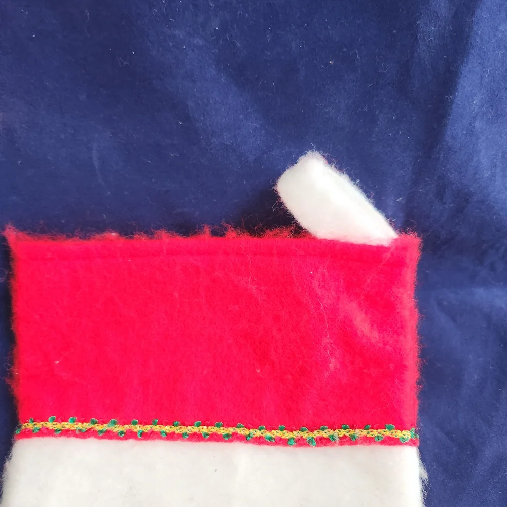 Vintage 80s Mouse Christmas Stocking